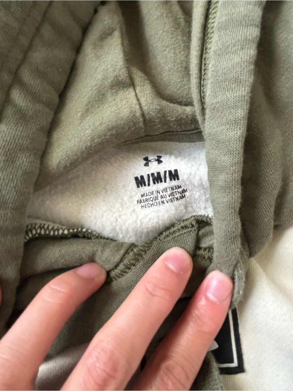 Under Armour Men’s Two-Tone Olive & Cream Crewneck Hoodie